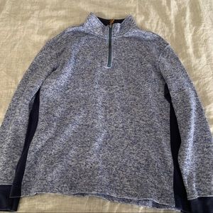 Blue half zip sweater